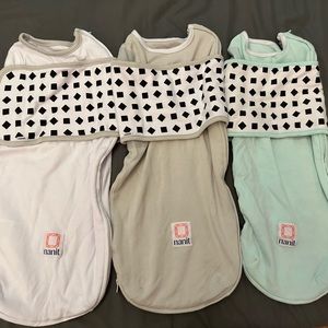 Nanit Breathing Wear Swaddle 3-Pack – 100% Cotton, Size Small, 0-3 Months